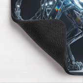 Cyberpunk Wolf Gaming Mouse Pad Mousepad (Ecke)