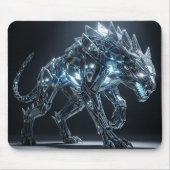 Cyberpunk Wolf Gaming Mouse Pad Mousepad (Vorne)