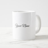 Cyberpunk Wolf Neon Art Personalizable Name Mug -  Jumbo-Tasse (Vorderseite Rechts)