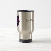 Cyberpunk Wolf Neon Art Personalizable Name Mug - Reisebecher (Mittel)