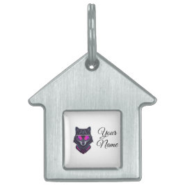 Cyberpunk Wolf Neon Art Personalizable Name Mug - Tiermarke