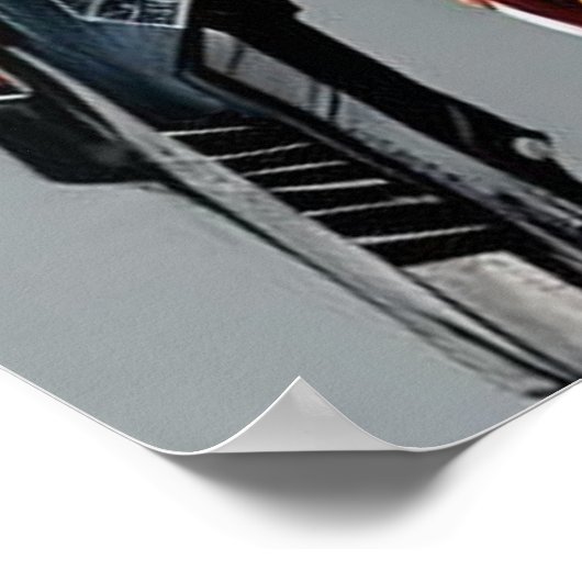 Cyberpunk Wolf, Werwolf Art Digital Download Poster (Ecke)