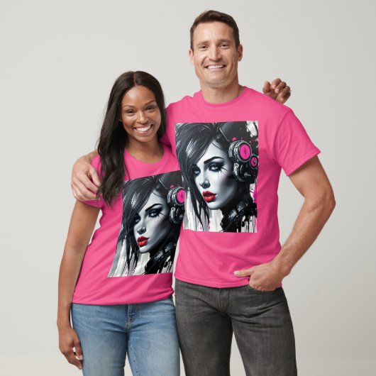 Cyberpunk Woman - Edgy Sci-Fi Art T-Shirt (Unisex)