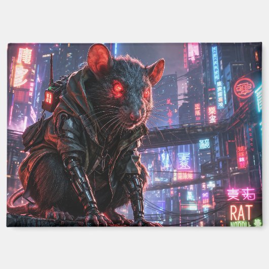 CyberRatte Magnet (Vorderseite)