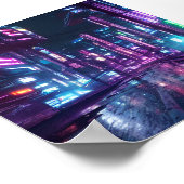 Cyberscape-Stadt Poster (Ecke)