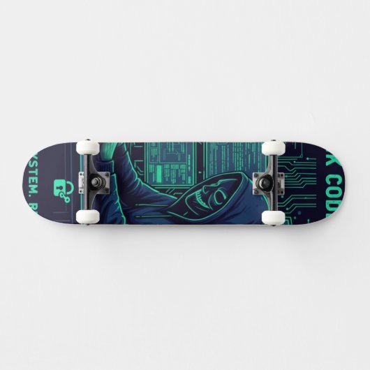 Cybersecurity Ethical Hacker Coding Tech Professio Skateboard (Horizontal)