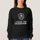 Cybersecurity Hacker Ich kenne Ihr Passwort IT-Zus Sweatshirt (Vorderseite)