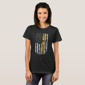 Cybersecurity IT-Programmierer - Vertikale US-Flag T-Shirt (Vorne ganz)