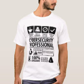Cybersecurity Network Engineer Analyzer Cyber T-Shirt (Vorderseite)