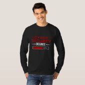 Cybersecurity Red Degree, Funny Cybersecurity Cybe T-Shirt (Vorne ganz)