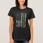 Cybersecurity - USA Flag Computer Engineer Program T-Shirt (Vorderseite)