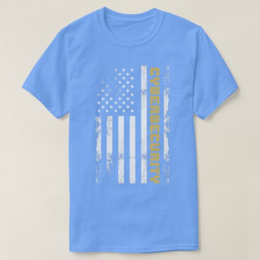 Cybersecurity USA Flag T-Shirt (Design vorne)