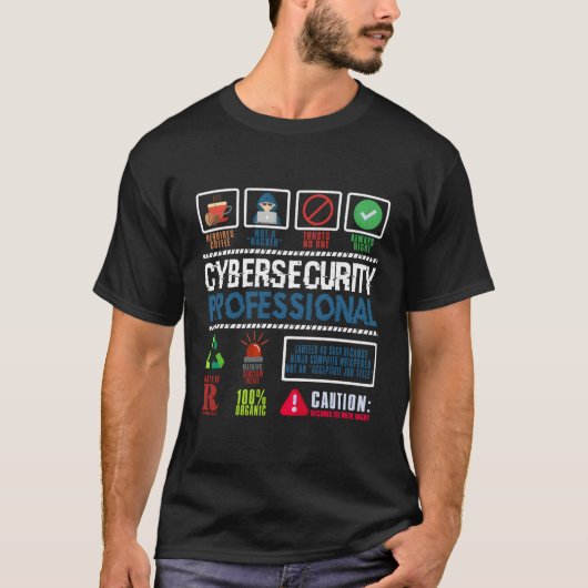 Cybersicherheit Beruflich kein Hacker T-Shirt (Vorderseite)