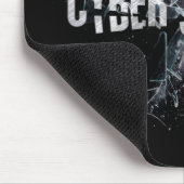 Cybersicherheit Coole Silberglastypografie Moderne Mousepad (Ecke)
