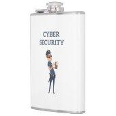 Cybersicherheit: Der Coole Polizist auf Patrol Flachmann (Links)