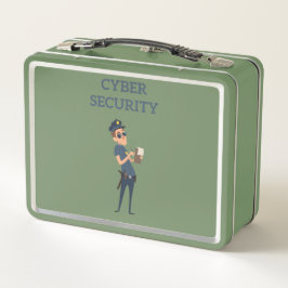 Cybersicherheit: Der Coole Polizist auf Patrol Metall Brotdose