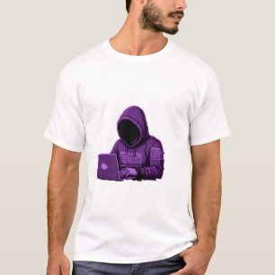 Cybersicherheit Hacker Coding in Hoodie Herren Gra T-Shirt