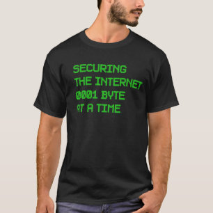 Cybersicherheit Pixeliertes Zitat Lustiger Compute T-Shirt