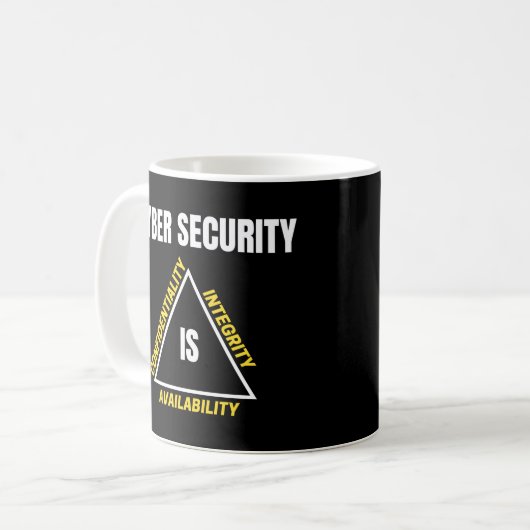 Cybersicherheit und Informatik Kaffeetasse (Vorderseite Links)