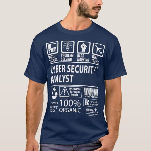 Cybersicherheitsanalyst Cybersicherheitsanalyst T T-Shirt (Vorderseite)