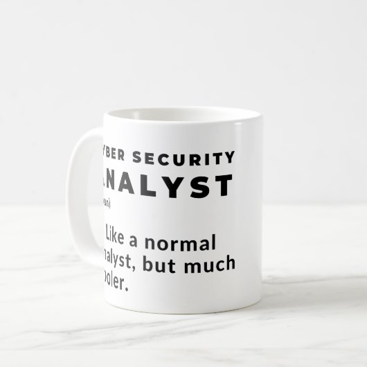 Cybersicherheitsanalytiker Funny Cool Kaffeetasse (Vorderseite Links)
