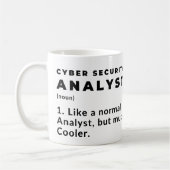 Cybersicherheitsanalytiker Funny Cool Kaffeetasse (Links)