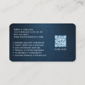 Cybersicherheitsdienst-Techniker QR-Code Visitenkarte (Rückseite)