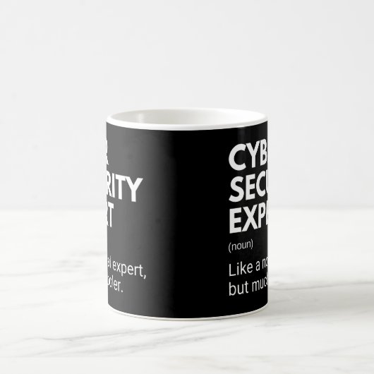 Cybersicherheitsexperte Funny Sprichwort Kaffeetasse (Mittel)
