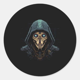 Cybersicherheitsexperte für White Hacker und Cyber Runder Aufkleber