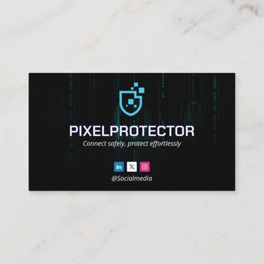 Cybersicherheitsgeschäft | Dark Matrix Key Visitenkarte (Rückseite)