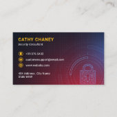 Cybersicherheitsgeschäft | Futuristische Dunkelora Visitenkarte (Vorderseite)