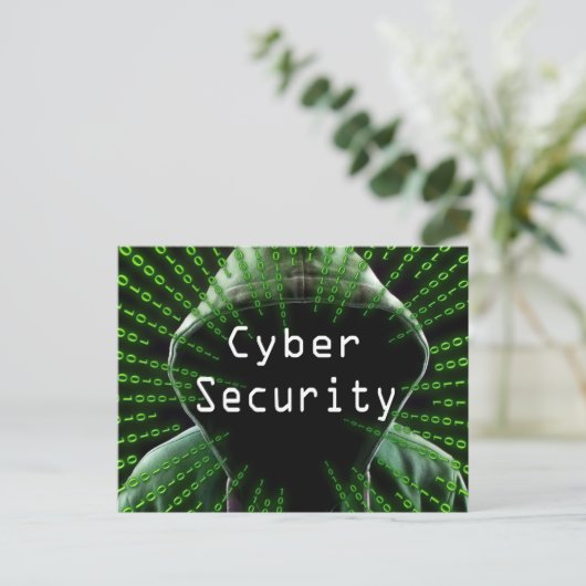 Cybersicherheitsgeschäft Postkarte (Stehend Vorderseite)