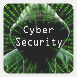 Cybersicherheitsgeschäft Quadratischer Aufkleber
