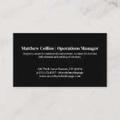 Cybersicherheitstechnik Visitenkarte (Rückseite)