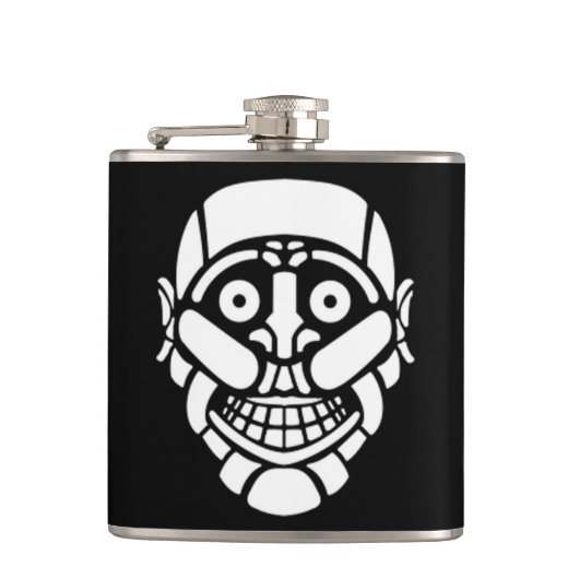 Cybersmily logo Cyberpunk flask Flachmann (Vorderseite)