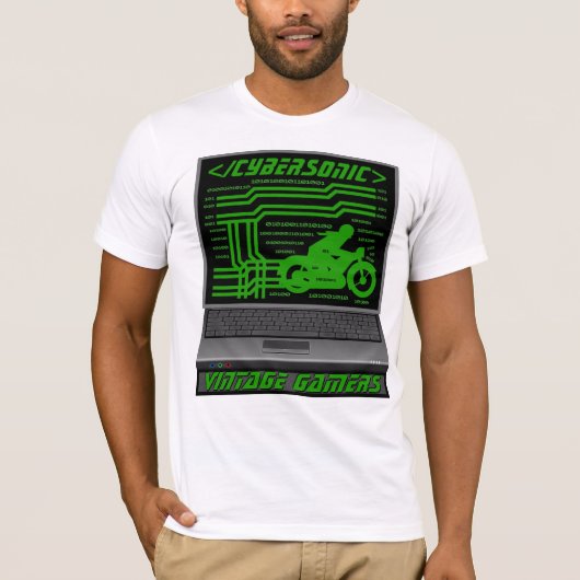 Cybersonic Vintag Gamers T-Shirt (Vorderseite)