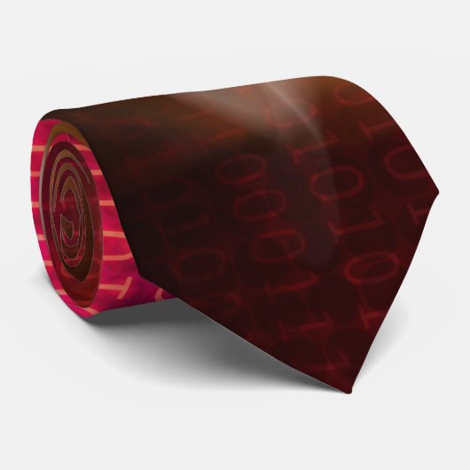 Cyberspace-Code-Zweiheit des Nerd-0100101101% Krawatte (Gerollt)