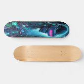 "Cyberspace Conqueror: Hacker's Realm Evil twin Skateboard (Horizontal)