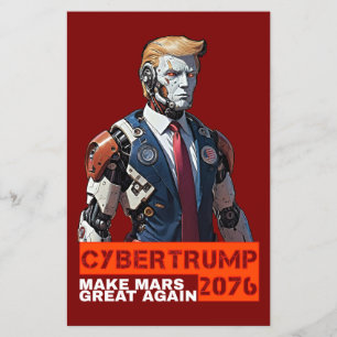 CyberTrump 2076   Mars wieder großartig machen Flyer