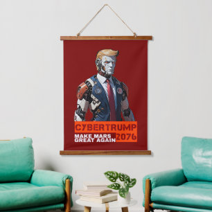 CyberTrump 2076 Mars wieder großartig machen Wandteppich Mit Holzrahmen
