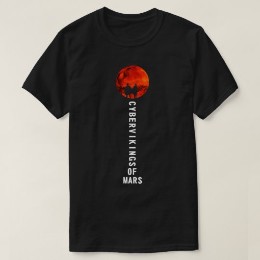 Cybervikings von Mars Typografie T-Shirt (Design vorne)