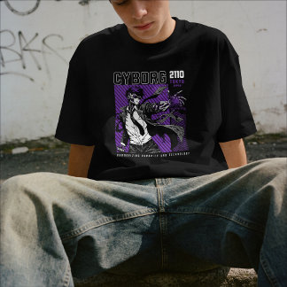 Cyborg 2110 Tokio Japan | Futuristische Anime-Tech T-Shirt