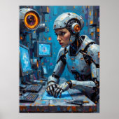 Cyborg am Terminal Poster (Vorne)