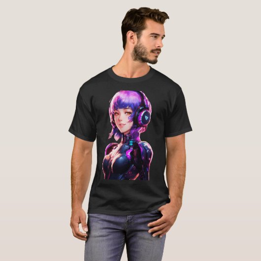 Cyborg-Animationsart T-Shirt (Vorne ganz)