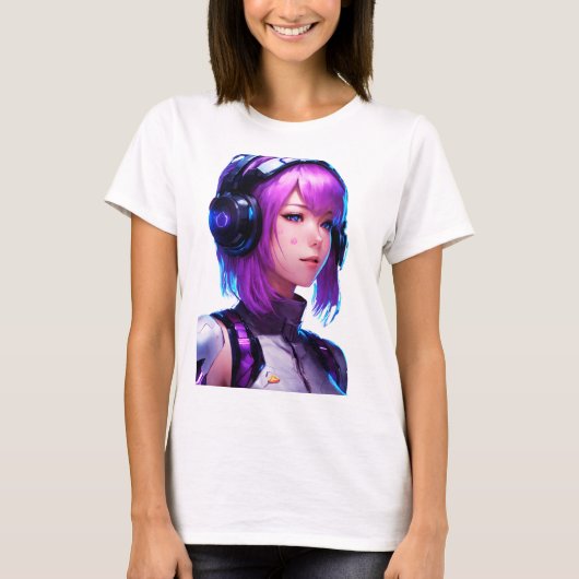 Cyborg-Animationsart T-Shirt (Vorderseite)