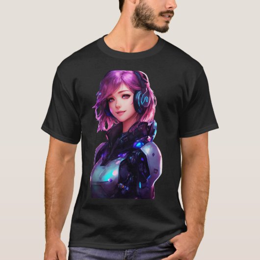 Cyborg-Animationsart T-Shirt (Vorderseite)