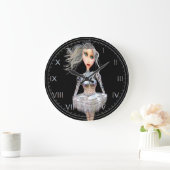 Cyborg Ballerina Große Wanduhr (Zuhause)