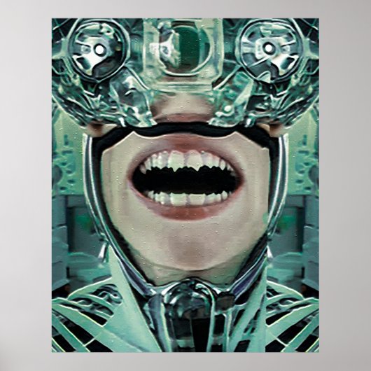 Cyborg bei der Operation der digitalen Kunst Poster (Vorne)