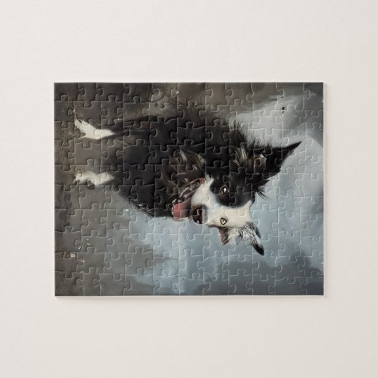 Cyborg Border Collie Jigsaw Puzzle (Horizontal)