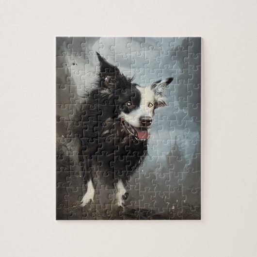 Cyborg Border Collie Puzzle (Vertikal)